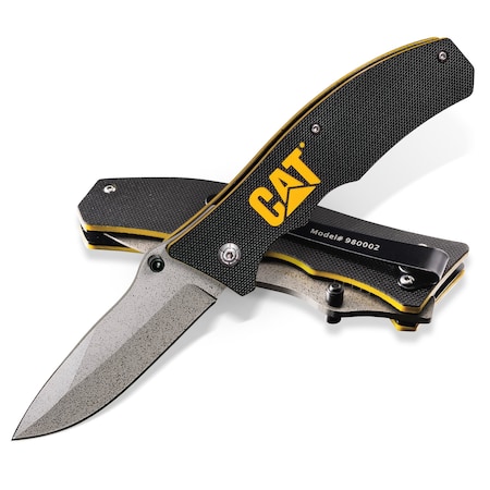 Cat 7-1/2 Inch Drop Point Folding Knife 980002
